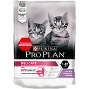 Pro Plan 200г Junior Delicate Сухой корм для котят с чувствительным пищеварением Индейка фотография