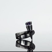 Серебряное кольцо “Гвоздь“ с фиолетовым аметистом от WickerRing фото