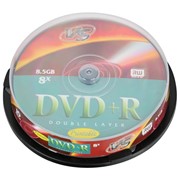 Диски DVD+R VS 8,5 Gb 8x, КОМПЛЕКТ 10 шт., Cake Box, двухслойный, VSDVDPRDLCB1002 фото