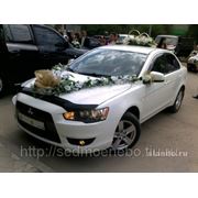 Прокат свадебных автомобилей Mitsubishi Lancer white фото