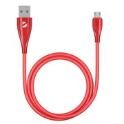Дата-кабель Deppa Ceramic USB - micro USB 1м красный фотография