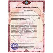 Сертификат пожарной безопасности фотография