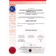 Сертификат ИСО 9001 европейский фото