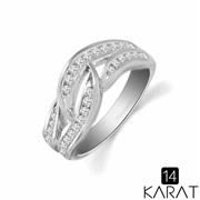 Золотое кольцо с бриллиантами 0,62 карат (Код: 18416)