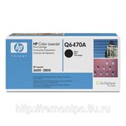 Заправка лазерного цветного картриджа HP Q6470A CLJ 3600/3800/CP3505MFP c заменой чипа черный фото