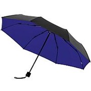 Зонт складной с защитой от УФ-лучей Sunbrella, ярко-синий с черным фотография