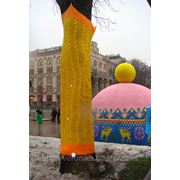 Ярнбомбинг обвязывание предметов фото