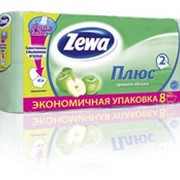 Туалетная бумага ZEWA PLUS Яблоко двухслойная, 8 рулонов фото