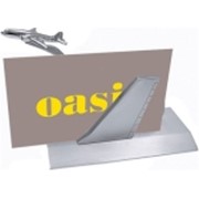Подставка для визиток с парящим авиалайнером фото