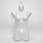 Манекен формы: торс женский, пластиковый, белого цвета. М-107