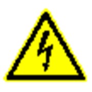 Предупреждающий знак, код W 08 опасность поражения электрическим током