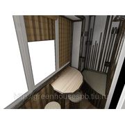 Отделка балкона бамбуком фото