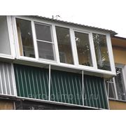 Балкон ПВХ с крышей в каркасе с выносом фото