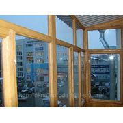 Остекление балконов, лоджий деревяными рамами от компании СтройСоюз Новгород фото