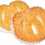 Печенье сахарное Крендель с глазированным дном фото