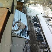 Качественный монтаж балконных козырьков Алматы фото