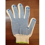 Перчатки вязаные пятипалые х/б собственного производства (Код: 5007-87) фото
