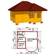Проект бани из профилированного бруса 6х5 “РАЙМОНД“ фото