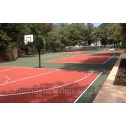 Строительство теннисных кортов, спортивных площадок фотография