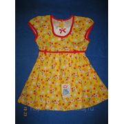 Платье для девочки летнее трикотажное “вишенка“ фото