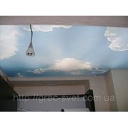 Натяжной потолок с печатью фото
