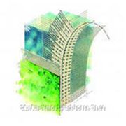 Профиль для фасадов угловой арочный ПВХ с армирующей сеткой фото
