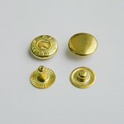 Кнопка стальная 12,5 мм, тип №54, цвет Золото фото