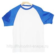 Фото на футболке «Унисекс» синие рукава O-горло р.50 (XL) фото