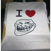 Нанесение на футболку “I love trolling“ фотография