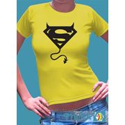 Женская футболка с рисунком “Суперчертик“ фото
