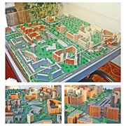 Архитектурный макет жилого микрорайона