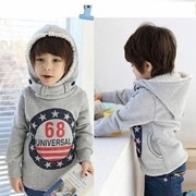 Одежда детская Kids Hoodies Long Sleeve Hoodies Boys Gray hoodies Tops Children Coat 2-8yrs Free Shipping, код 950076130 фото