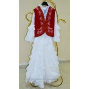 Белое казахское национальное платье фото