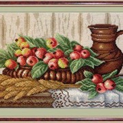 Набор для вышивания крестиком МП Студия НВ-368 “Натюрморт с райскими яблоками“ 24см.*42см. фотография