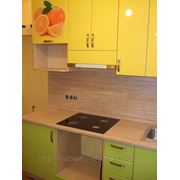 Кухонный гарнитур “Плен.МДФ Желто-зеленый“ с фотопечатью фото