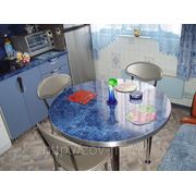 Кухня на заказ “Модена“ синий матовый 120х300см. фотография
