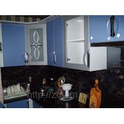 Кухня "Модена" синий+платина 105х290см.