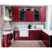 Кухня с красного пластика фото