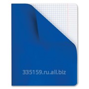 Тетрадь 48 л. Хатбер, клетка, полимерная обложка, Синий фото