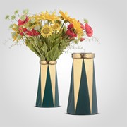 Керамическая Зеленая Ваза “Golden Accent“ M фото