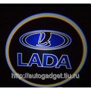 Подсветка дверей с логотипом авто LADA фотография
