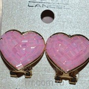 Серьги розовые сердца .1406 фотография