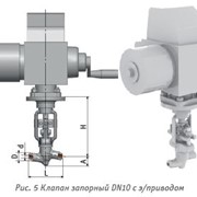Клапан запорный DN10 1с-12-1Э