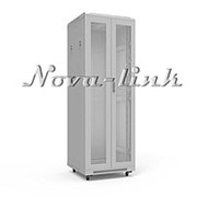 Шкаф 42U 600х1000 перф съемные стенки распаш двери регулируемые опоры до 800кг серый собран фото