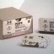 Материал шовный ПДС II 3/0, 70 см, фиолет. , код W9124H игла Кол. 26 мм, 1/2 упаковка 36 ,фирма Ethicon фотография