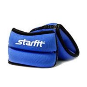 Утяжелители для рук Starfit WT-101 “браслет“ 1 кг*2шт , синие/черные фото