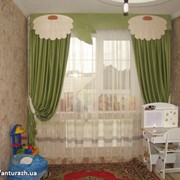 Штора для детской комнаты с ромашками фото
