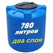 Резервуар для хранения и перевозки биодизеля, питьевой воды 780 литров, синий, верт фотография