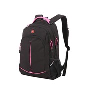 Рюкзак SWISSGEAR, фьюжн/2 мм рипстоп, 32x15x46 см, 22 л, черный/фуксия фото