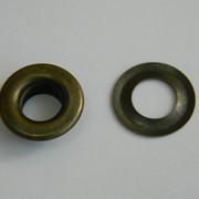 Люверсы стальные №24 (Блочка + кольцо), цвет Антик фото